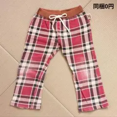 チャイルドチャンプ 赤 アイボリー 紺 チェック 長ズボン パンツ 110サイズ