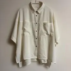 ♡値下げしました♡【LEPSIM】 マルチメリットカルゼ5分袖シャツ アイボリー