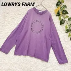 ローリーズファーム◆英字ロゴ 長袖Tシャツ カットソー 大きいサイズ ゆったり