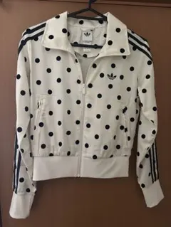 完売品‼️ ポルカドット柄 ジップアップジャージXL オフホワイト adidas ポルカドット柄 ジップアップジャージ - メルカリ