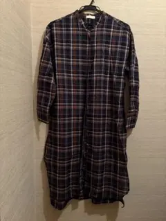 【earth music&ecology】チェック柄シャツワンピース サイズF