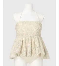 eimy istoire フラワーモチーフバルーンワンピース