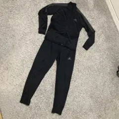 adidas ブラック ジャージ上下セット Lサイズ