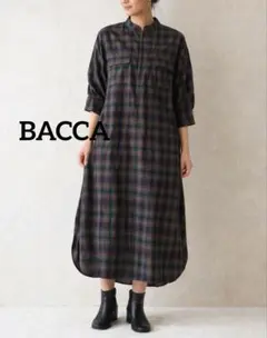 baccaワンピース BACCA（バッカ）の「シルクキュプラフラワー ギャザードワンピース