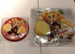 鬼滅の刃　ufotable Cafe 広島　煉獄杏寿郎　アクスタ缶バッジ