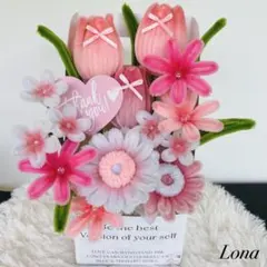 モールフラワー　ブーケ　花束　枯れないお花　韓国　ピンク　白　39