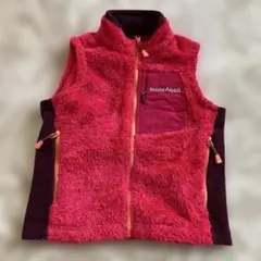 mont-bell キッズ用ファーベスト ピンク　100cm