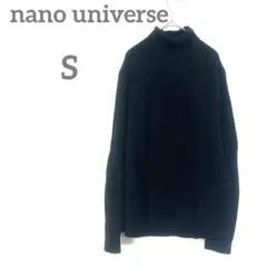 ナノユニバース　ニット S ブラック タートルネック セーター　長袖　カジュアル