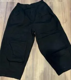 Y's ワイズ リネン100% サルエルパンツ 黒 1 - メルカリ