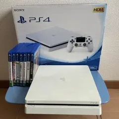 SONY PS4 本体 500GB ホワイト + ゲーム7本セット