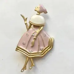 昭和レトロ 女の子ブローチ