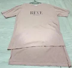 ピンク ロング丈 Tシャツ Mサイズ 新品未使用