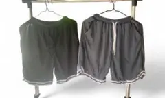 バスパン３点セット　グレー　ブラック　白ソックス　XL