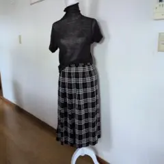 Burberry's チェック柄 ロングプリーツスカート 42のサムネイル