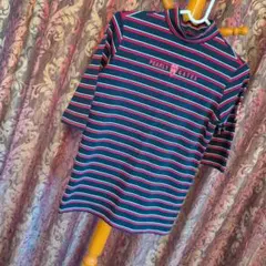 PEARLY GATES ストライプタートルネックシャツ