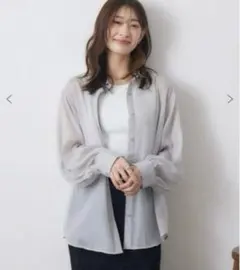 新品　レトロガール　シアーシャツ　ラメシアーシャツのサムネイル