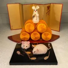俵にねずみ 置物 縁起物 米俵 ネズミ - メルカリ