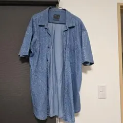 ZARA メンズ ヒョウ柄デニムシャツ