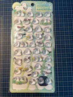 【新品・未開封】 ダイヤモンドPOP SEAL ステッカー シマエナガ 緑