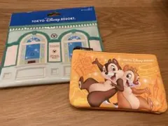 【新品・未使用】ディズニーチケット柄ポーチ　チップとデール