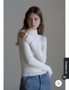 新品未使用EGGKAレディース ニット タートルネック タートルニット ホワイト