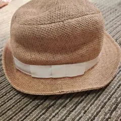 OLD NAVY 麦わら帽子 53CM ホワイトリボン付きのサムネイル