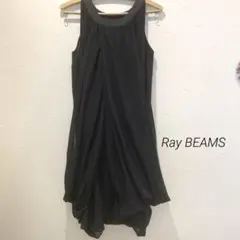 【Ray Beams】　ブラックシンプルワンピース☆ドレス☆フォーマル☆F