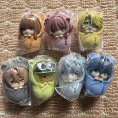 カラフルピーチ　おくるみますこっとチャーム　７個セット　カプセルトイ