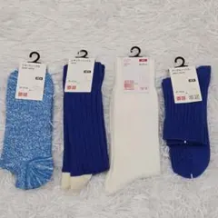 ユニクロ　靴下　ソックス　4足まとめ　25-27cm