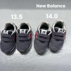 New Balance 313 ネイビー/レッド ベルクロシューズ