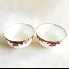HOYA 湯呑 2客セット 嵯峨野 金彩 グレープ模様 ぶどう 茶器