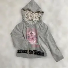 00s y2k 花柄　クマ　パーカー　フェアリーコア　女児　ウィッシュコア