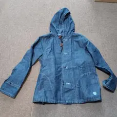 デニムブルー フード付きジャケット
