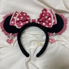 ディズニー ミニー フリルイヤリングカチューシャ ピンク