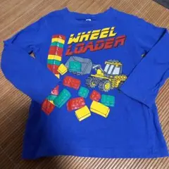 ホイールローダー 長袖Tシャツ ブルー 100cm 西松屋