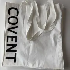 COVENT ロゴ入り ホワイトトートバッグ