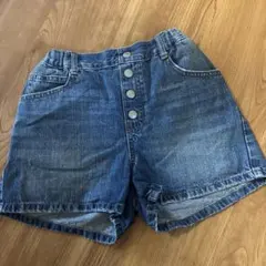 GUデニムブルー ハーフパンツ 5ボタン