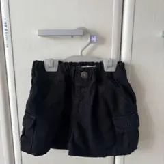 しまむらRRmoment ［ルルモーメント］ カーゴハーフパンツ ブラック 80