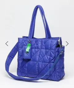 niko and… オリジナル2WAYキルトトートバッグ　ブルー