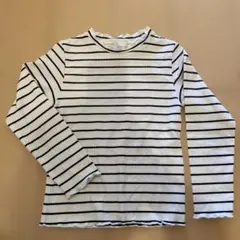 GUストライプ 長袖カットソー フリル襟120