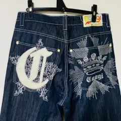 COOGI 刺繍入りデニムパンツ ジーンズ W34 L34 濃紺