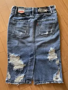 ロデオクラウンズ☆クラッシュデニムスカート新品！