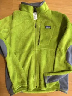 patagonia メンズ M フリースジャケット ライムグリーン