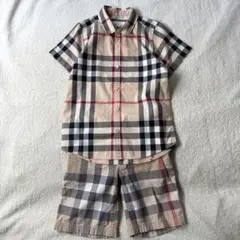 バーバリー ノバチェック 半袖シャツ ハーフパンツ 8Y 128cm