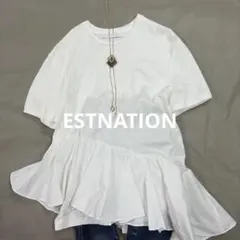ESTNATION エストネーション コットンスムース ペプラムTシャツのサムネイル