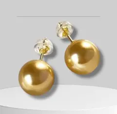 本真珠 ピアス アコヤ真珠 パール YGゴールド　s925 k18コーティング