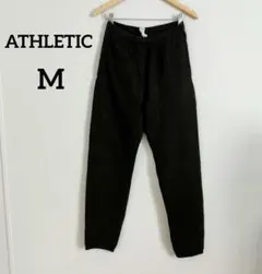 ATHLETIC 【M】 スウェットパンツ 部屋着 ブラック 裏起毛 ゆったり