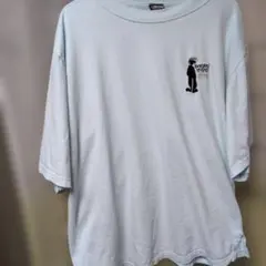 オ−ルドStussy 「シャド−マン」刺繍 Tシャツ ライトブルー韓国製のサムネイル
