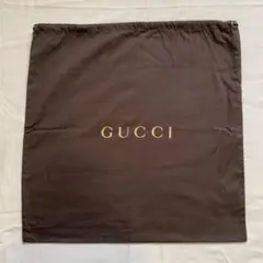 GUCCI 布製保存袋　大きめ ブラウン