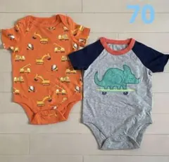 【新品】70cm babyGap 半袖ロンパース♡2枚セット ボディスーツ